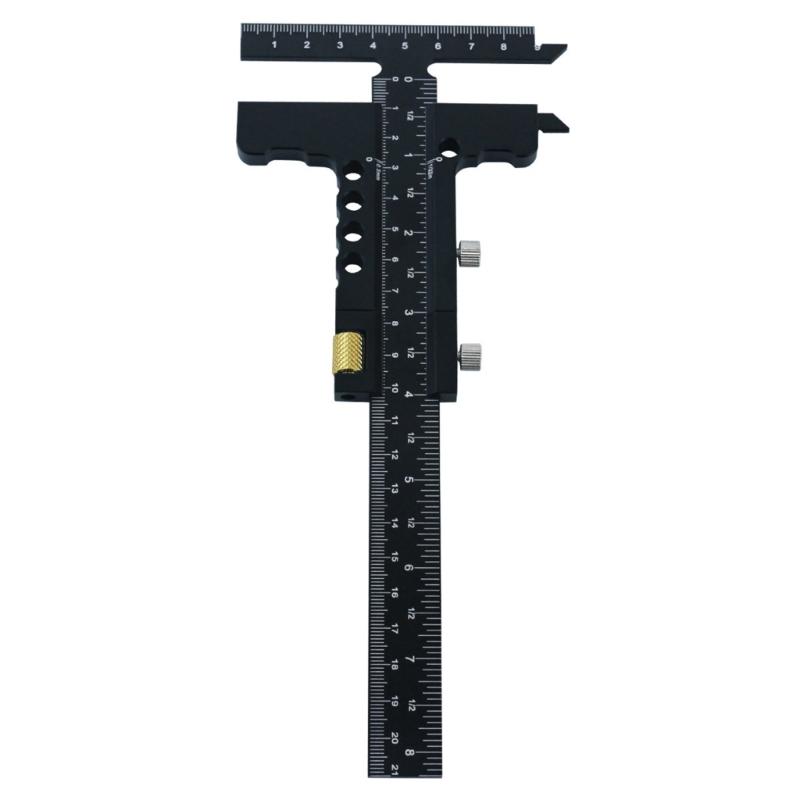 T-Square Ruler, Adjustable Aluminum Alloy Scriber Drawing T-Ruler for Carpentry Measuring Woodworking Line Drawing