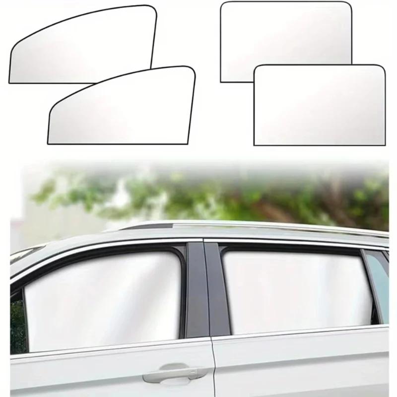 Car Side Window Sun Shade, Magnetic UV Protection Sunshade Cover, Privacy Protection Sun Blocker For Car Front & Rear Windows