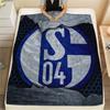 1PC FC Schalke 04 Patterned Flannel Blanket Suitable For All Seasons for Home Decor Warmth and Comfort Gifts Holiday Present