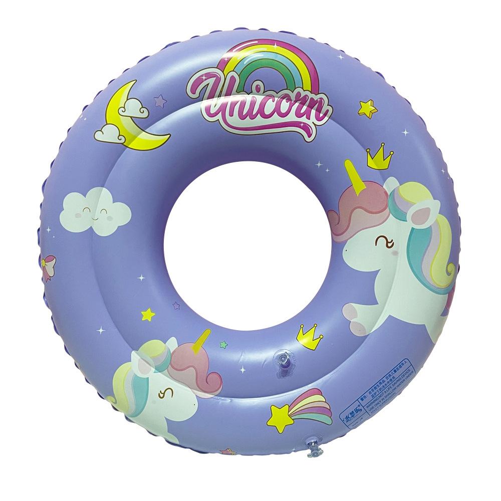 

Childrens Cartoon Unicorn Pattern Thickened Double Airbag Circle Swimming синій
