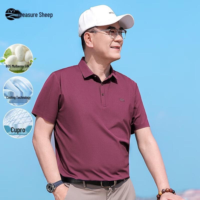 

Men s Silk Blend Short-Sleeve Polo Shirt L /175
