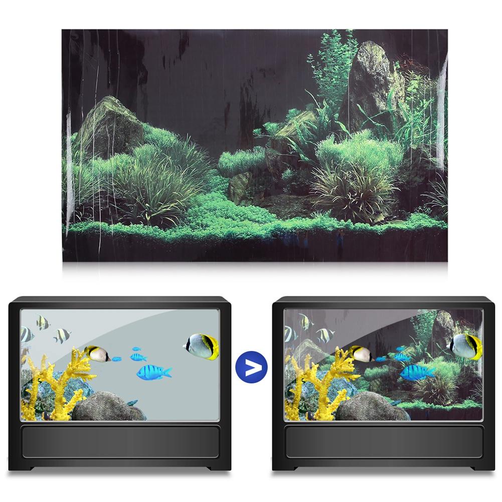 Coral Aquarium Background Underwater Poster Fish Tank Wall Decorations Sticker 61 X 41cm
