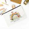 Thank You for Helping Me Grow Custom Name Makeup Bag Personalised Pencil Bags Travel Toiletries Storage Pouch Gifts for Teacher