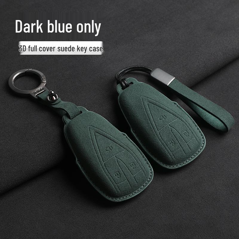 Changan SL03 Smart Key Cover, Dark Blue Genuine Leather for UNI-K/T & UNI-V
