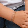 Vnox Simple Daily Life Bracelet for Baby Girl, Gold Color Adjustable Stainless Steel Not Allergic Bracelets, Baby Birthday Gift