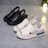Fashion Summer Women's Sandals Fashion Wedge Platform Sandals Light PU Leather Sandals for Women Casual Peep Toe Sandal Zapatos De Mujer