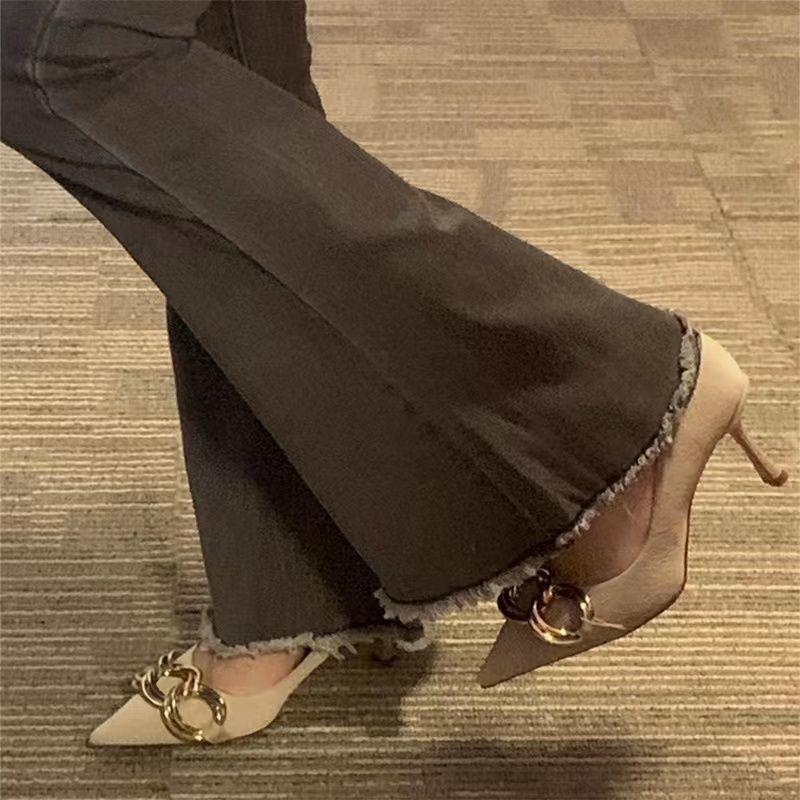 High Heels Women's Shoes Spring and Autumn Stilito Pointed Toe Ladies Pumps Korean Style Quick Delivery Elegant Dress Footwear