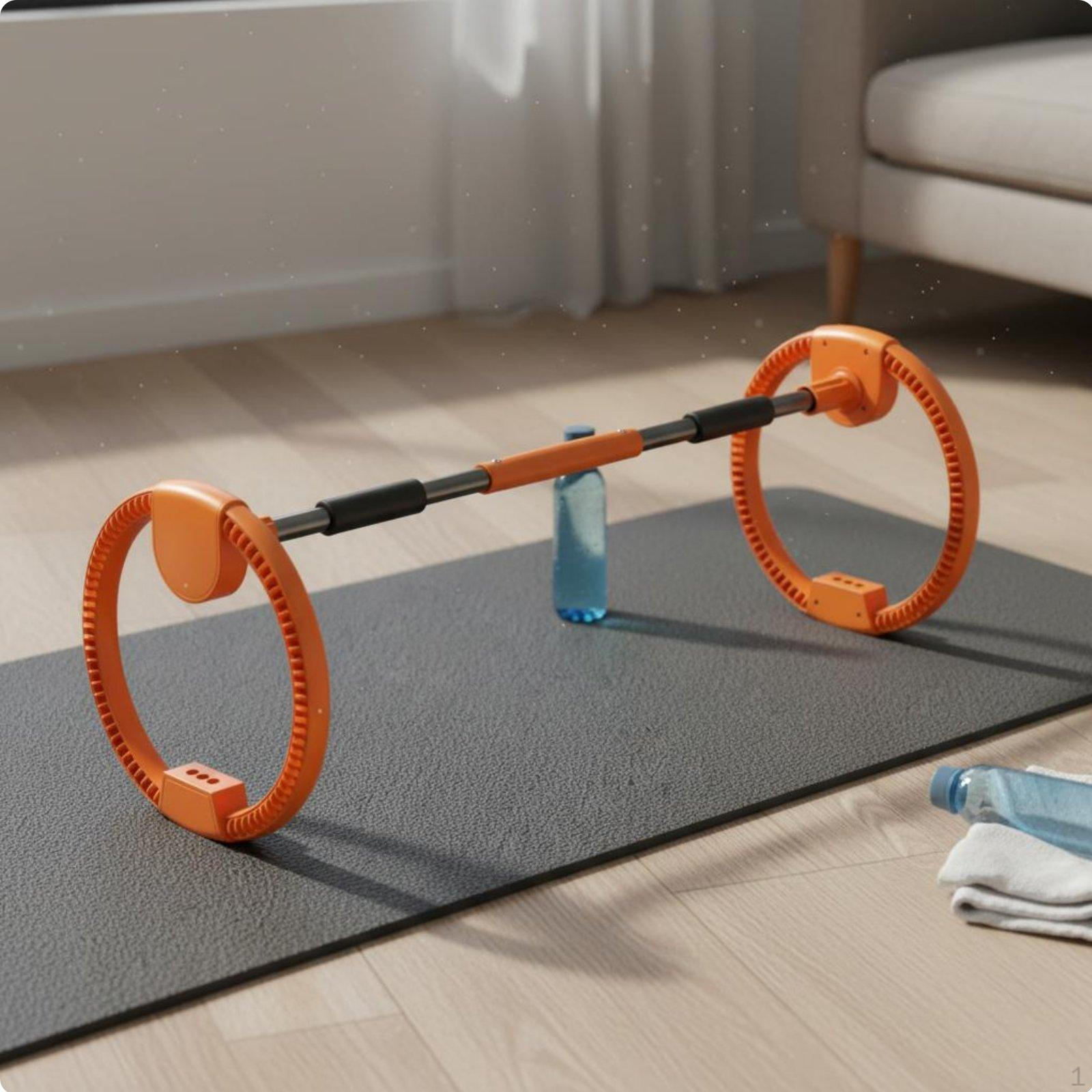 Multifunctional Fitness Hoop Ergonomic Design Weighted Exercise Loop Adjustable Resistance Double Orange Basic
