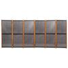 VidaXL Cloison de séparation 6 panneaux Noir 420x180 cm 319182