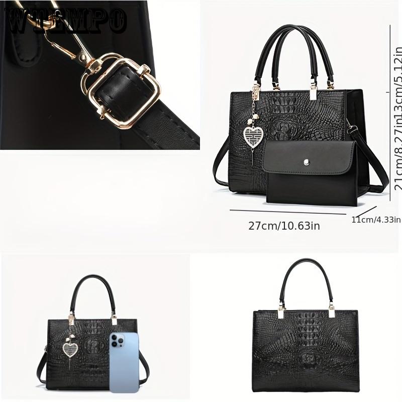 New Handbag With Crocodile Pattern, High Quality And Large Capacity Gift For Mom Crossbody Handbag Tote Bag