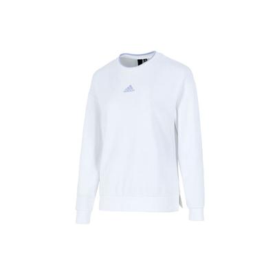 Logo Print Sport Crewneck Sweatshirt Women Tops White H09743