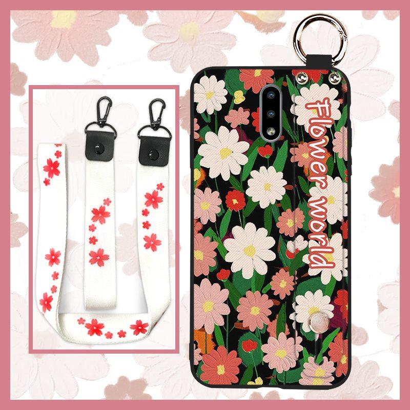 Fashion Design Ring Phone Case For Nokia 2.3 Lanyard Oil Painting Phone Holder Anti-dust Dirt-resistant Anti-knock