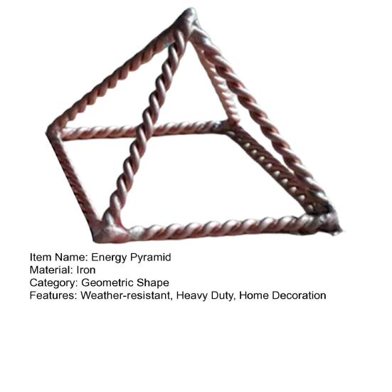 Metal Wire Energy Pyramid Decoration Cube of Power 188 MHz Tensor Style Pyramid Promotes Health Enhances Fields Space Purifying Healing Pyramid