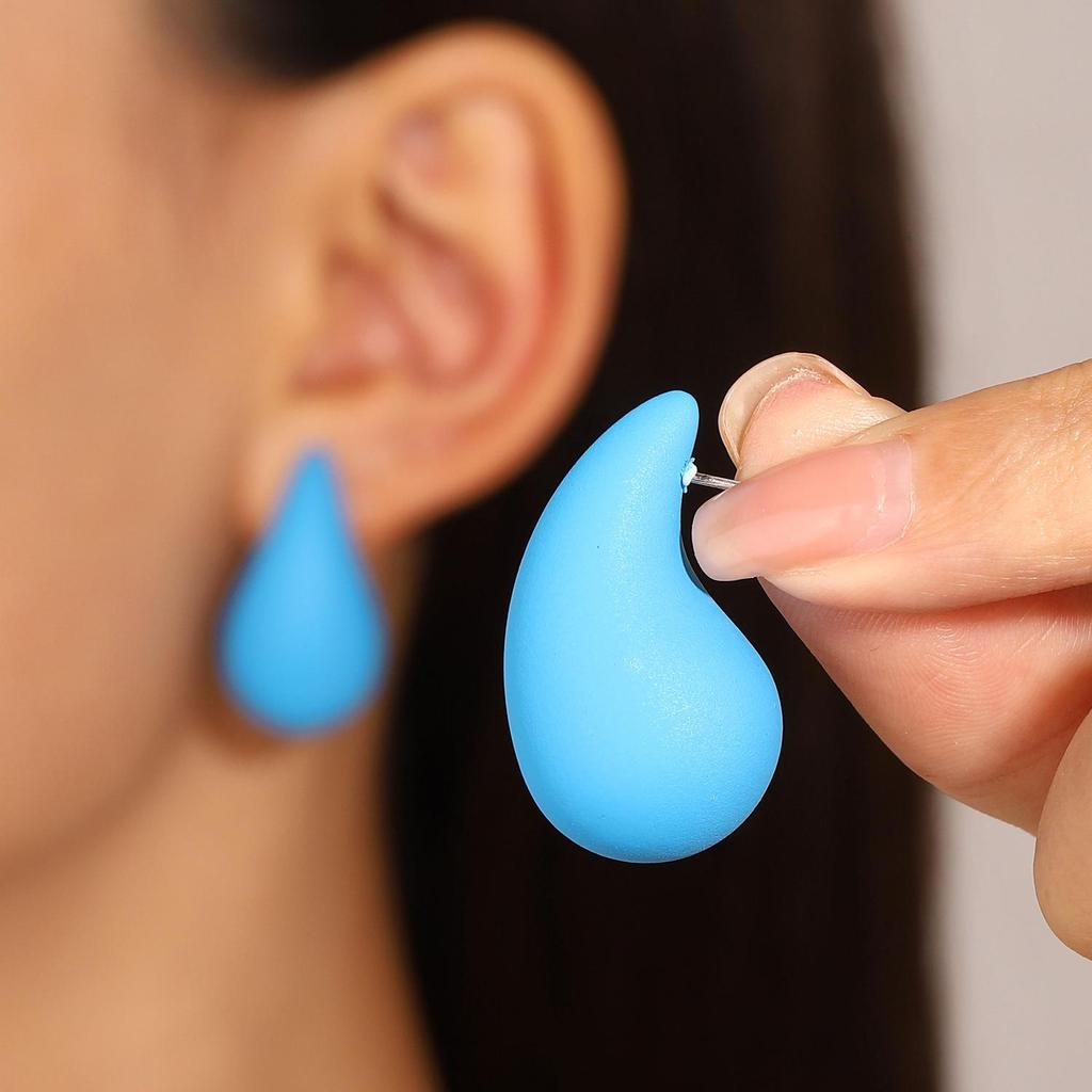 Teardrop Stud Earrings: Versatile European & American Fashion for Women