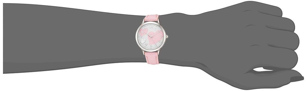 Arias Amalfidia Analog Watch, Waterproof, Leather Strap, Heart Pattern, WW19011A-93, Women's, Pink