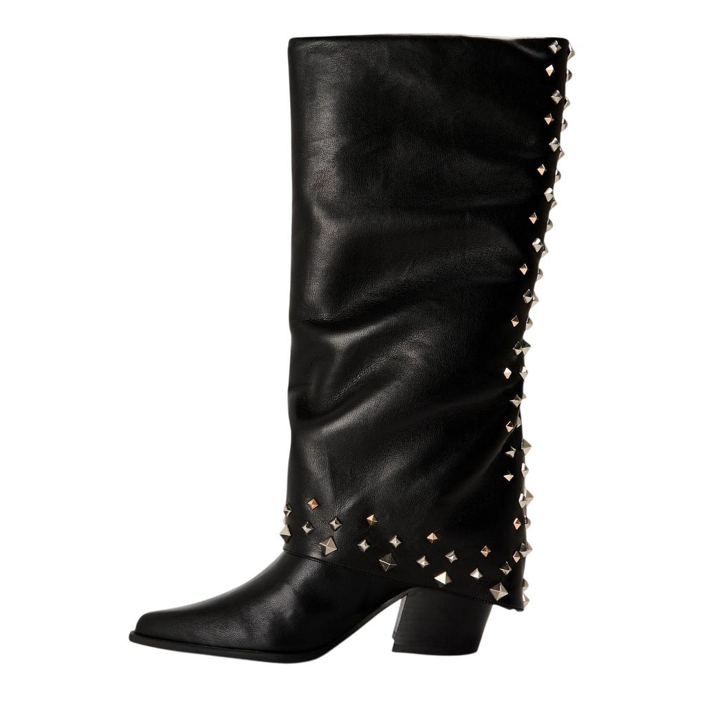 Steve Madden Womens/Ladies Leather Block Heel Cowboy Boots