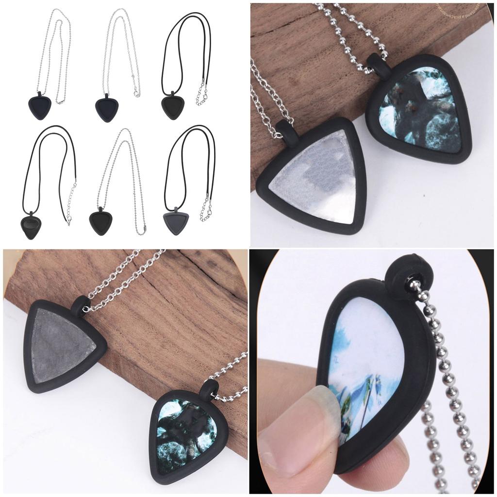 Adjustable Silicone Necklace Guitar Accessory Necklace for Guitar Pick Organization Electric Bass Musician Present