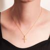 925 Sterling Silver Simple "8" Style Vintage Cross Pendant Necklace For Women Choker Chain Wedding Engagement Party Jewelry Gift