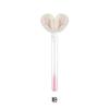 Gold Buckle Pompom Eyelash & Eyebrow Brush with Crystal Rod and Rabbit Ear Comb