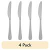 4 Pack Mirror Finish Dinner Knife Stainless Steel Dishwasher Safe Ergonomic Comfortable Kitchen Utensils Elegant Dining Everyday