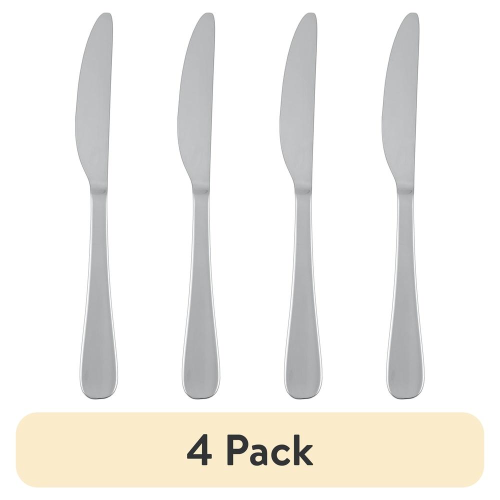 

4 Pack Mirror Finish Dinner Knife Stainless Steel Dishwasher Safe Ergonomic Comfortable Kitchen Utensils Elegant Dining Everyday United States