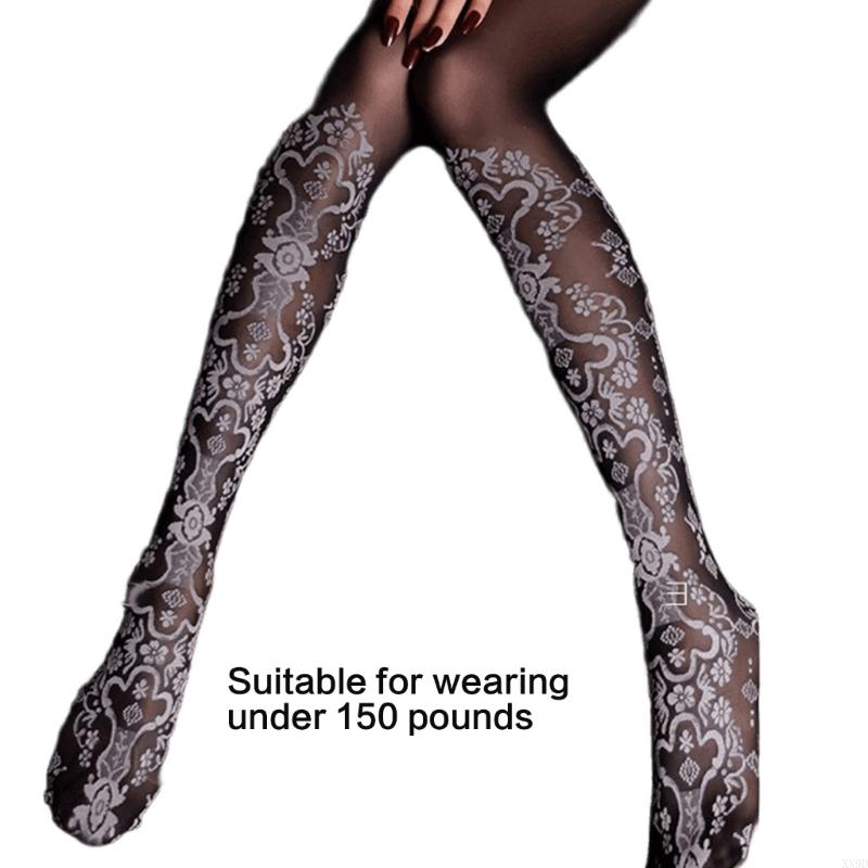 Women'S Sheer Patterned Tights High Waist Pantyhose Thigh High Stockings Silk Stockings