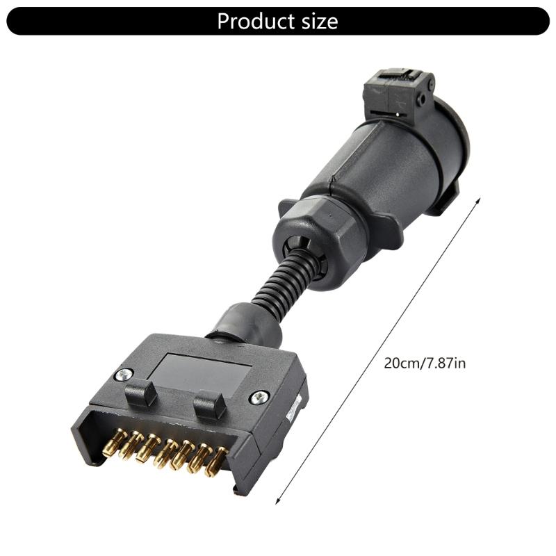 Stoßfestes 7-Pin-Anhängersteckdosen-Set mit verbesserten Sicherheitsmerkmalen Anhänger-Elektrikstecker für den Fernverkehr