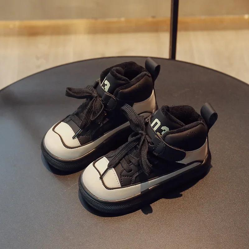 High Top Children Casual Shoes Winter Sneakers for Kids Boys Girls Non-slip Sport Shoes for Child Trainers Booties G10201