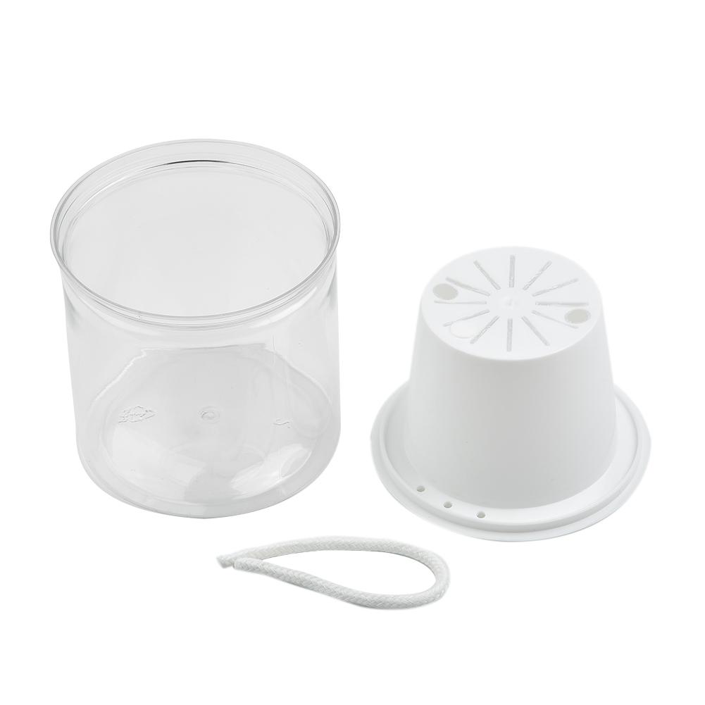 Transparent Plant Pot Flowerpot Container Holder Self watering Accessory 12cm