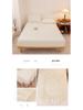 2025 Washed Flannel Solid Color Fitted Sheet: Non-Slip All-Inclusive Mattress Protector Bedspread
