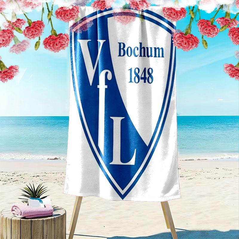 Asciugamano da Spiaggia con Logo VfL Bochum, Asciugamano Grande Morbido ad Asciugatura Rapida per Spiaggia Campeggio Nuoto