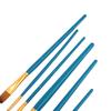 6pcs Wooden Handle Drawing Pen Nylon Hair Paint Brush Set Art Craft Watercolor Painting(Blue)