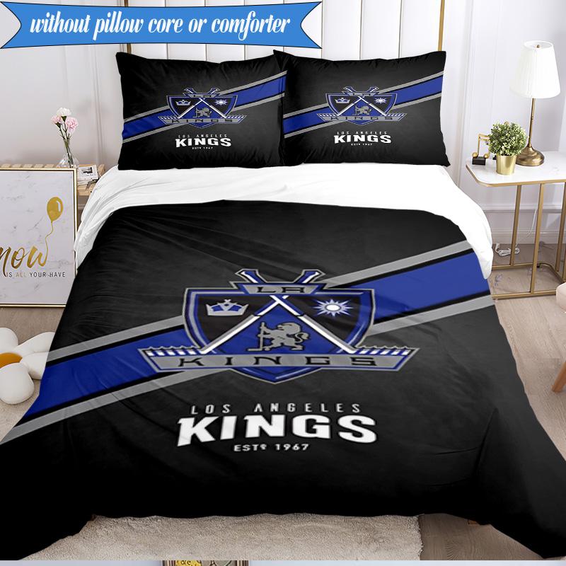 3PCS Los Angeles ice hockey Bedding Set,Including 1pc Duvet Cover And 2pcs Pillowcases Perfect for Bedroom, Dormitory, Fan Christmas gift