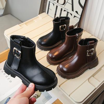 Stivali in Pelle Versatili alla Moda per Ragazze Nuovi Estivi Scarpe da Principessa per Bambini Mocassini Scarpe con Suola Morbida