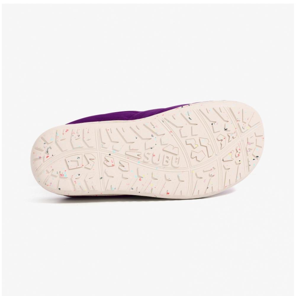 Subu Subu Re  Purple  Sr 03  Recycled Down Brushed Padded Slippers
