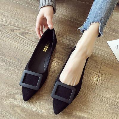 Fashion Women's Flat Shoes Pointed Toe Formal Black Ladies Footwear Slip-on Elegant Dress Fashionable Sale Cheap Liquidation Offer Chic