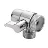 Faucet Diverter Valve Aerator Steel Sink Splitter Water Conservation Valve for Shower Hose Garden Hose Portable Washer