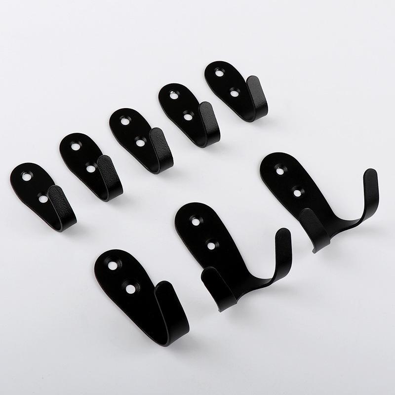 Jinrui Stainless Steel Black Bathroom Hook for Coats and Hats