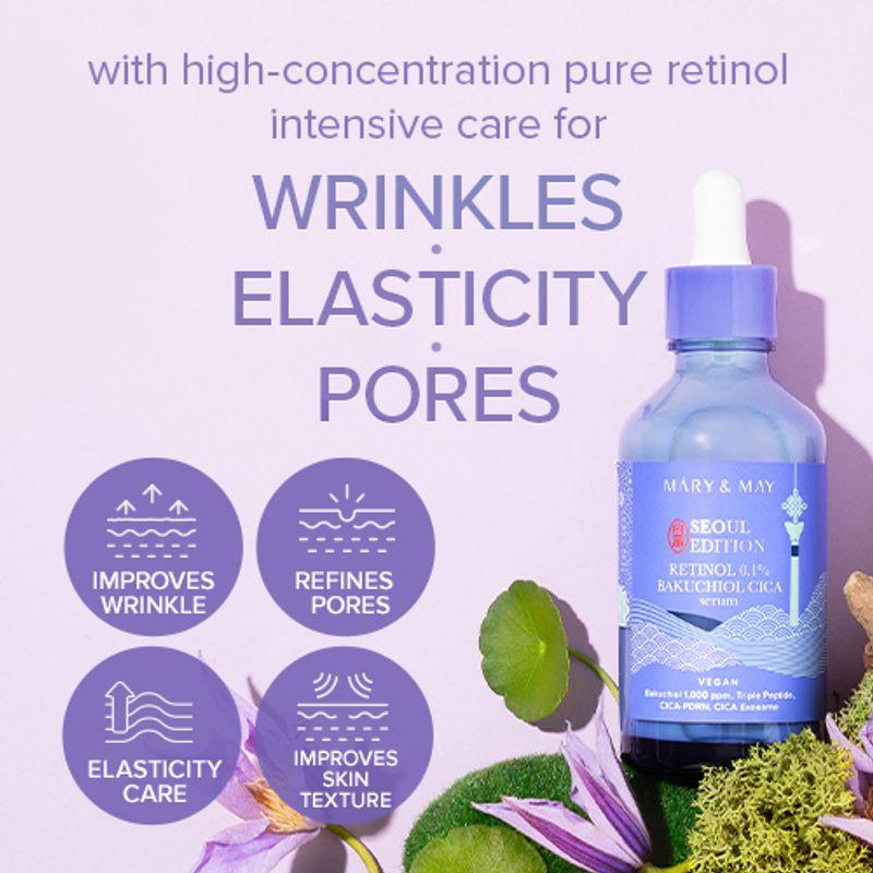 [Mary&May] Retinol 0.1% Bakuchiol CICA Serum 80ml