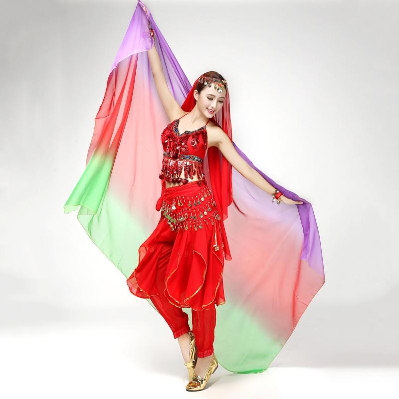 Hand Scarf Belly Dance Costume Outfit Hip Scarf Large Gradient Design for Women Performance Show Carnival Party Dress
