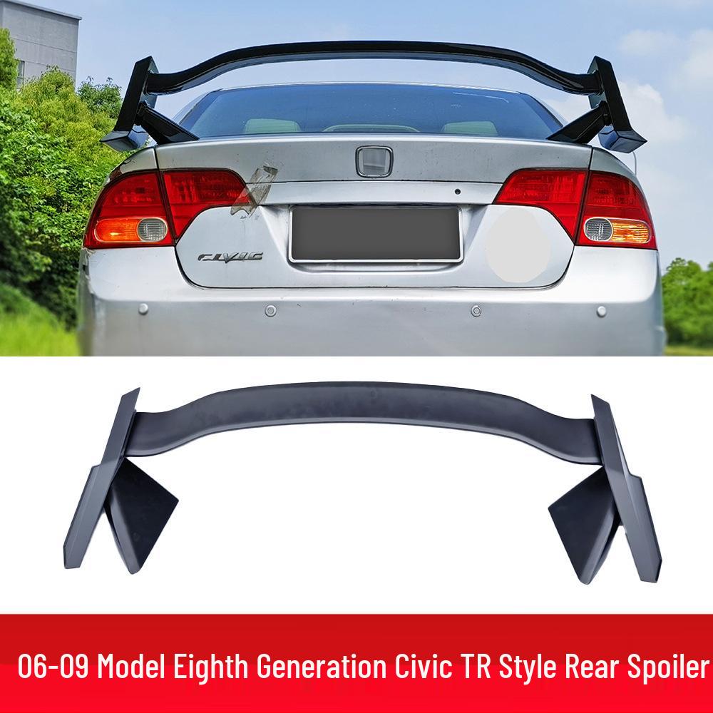 

TR Style Rear Wing & Spoiler Mod Kit for 2006-2009 8th Gen Honda Civic, Easy Installation Sports Kit 05-11, 8th Gen Civic, Unpainted