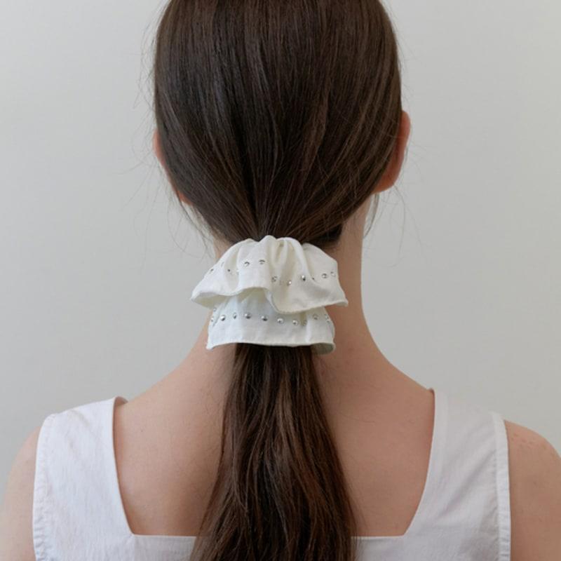 KINDABABY Stud Line Scrunch - Off White (3color)