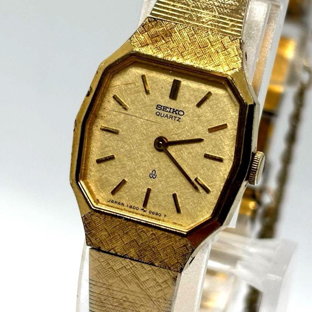 [USED] Seiko Women's Watch Gold Retro Vintage Working Battery