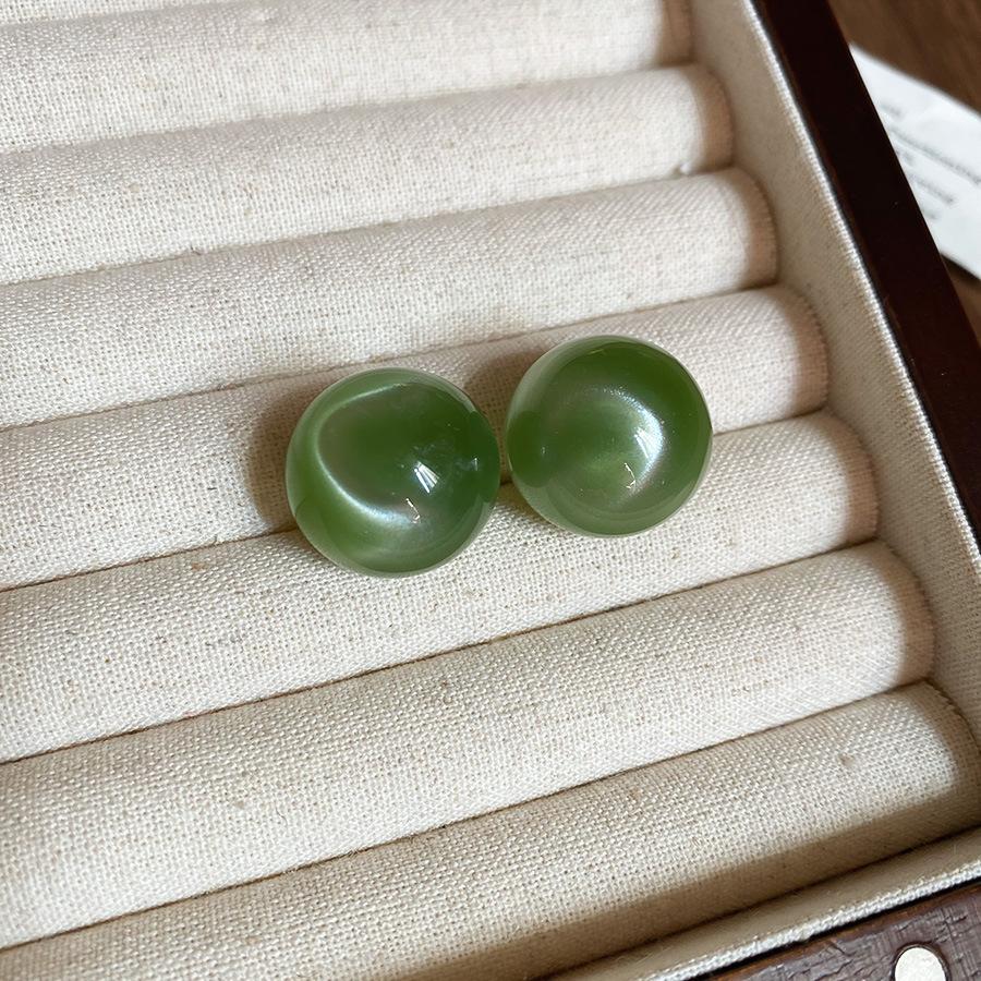 Dopamine Geometry Element Ring Earrings Women's Round Face Explosion Premium Sense Earrings Niche Design Stud Earrings Sweet Earrings