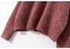 Autumn/Winter Thickened Half-High Collar Fancy Yarn Cashmere Pullover - Short Style Korean Loose Knit Sweater for Women