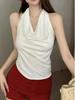 Pure Desire Spicy Girl Halter Low-Cut Sleeveless Sexy Slim T-Shirt - Trendy Women's Summer Base Top