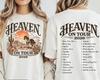 Heaven On Tour Comfort Color Camicia Maglietta Concerto Country T-Shirt Unisex