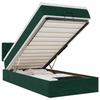 Maison Exclusive - Lit ottoman avec matelas et LED Vert foncé 90x200cm velours