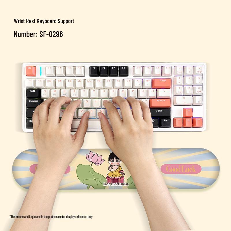 Cute Happy Fishing Wrist Support Mouse & Keyboard Pad for Office
