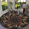 1pc Mystic Monkey Glow Printed Chair Rug for Home Office Use, Living Room Kitchen Game Room Round Carpet